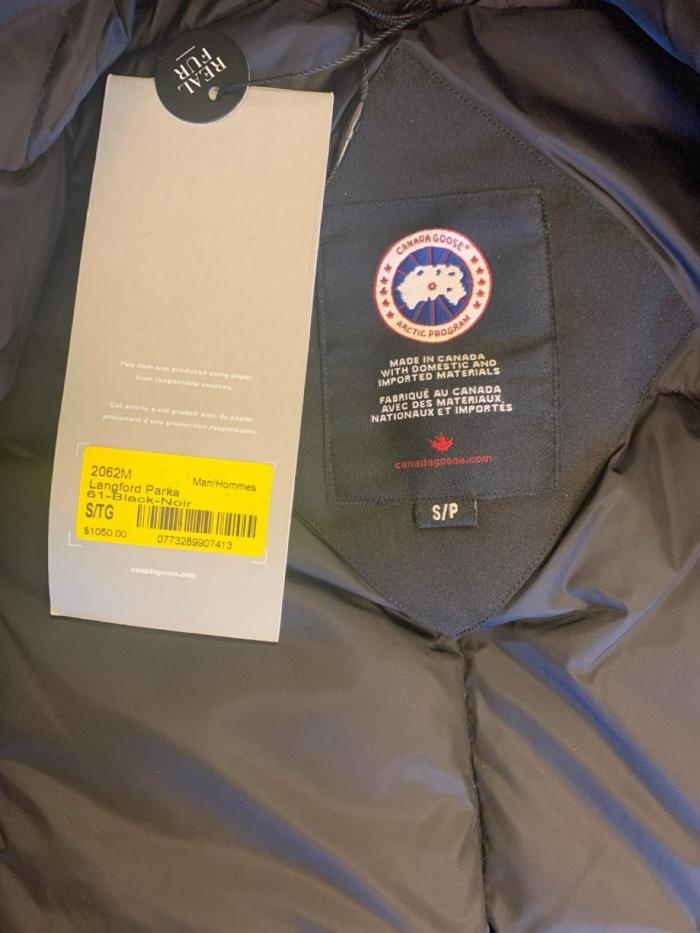Canada Goose Langford Series Down Jacket Parka Coat, Winter Unisex Black