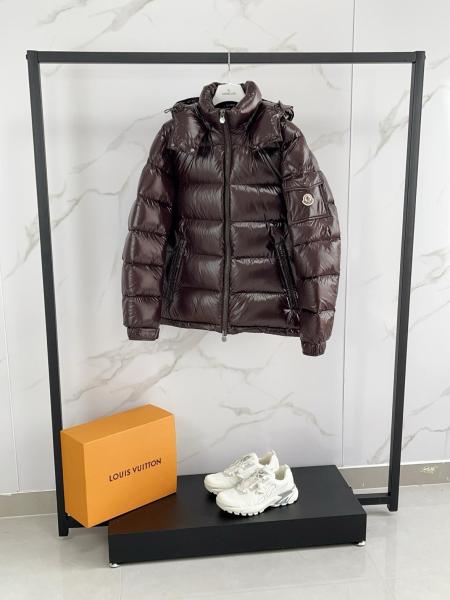 Moncler Maya Hooded Puffer Shiny Jacket