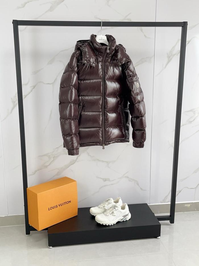 Moncler Maya Hooded Puffer Shiny Jacket