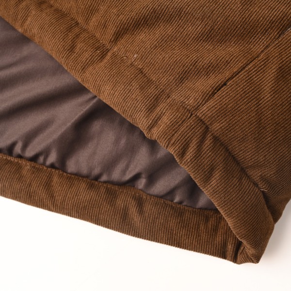 PRADA Puffer Jackets Men's Cocoa Brown Stand Collar Moderate