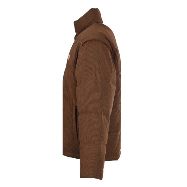 PRADA Puffer Jackets Men's Cocoa Brown Stand Collar Moderate