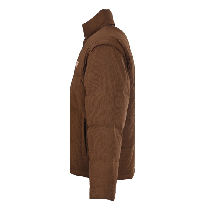 PRADA Puffer Jackets Men's Cocoa Brown Stand Collar Moderate