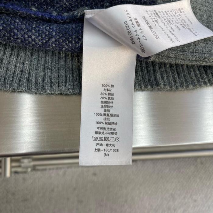 DIOR Sweaters Men's Gray Crew Neck Moderate