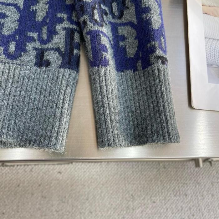 DIOR Sweaters Men's Gray Crew Neck Moderate