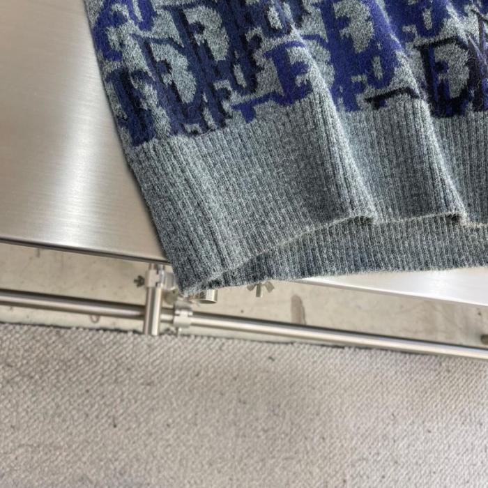 DIOR Sweaters Men's Gray Crew Neck Moderate