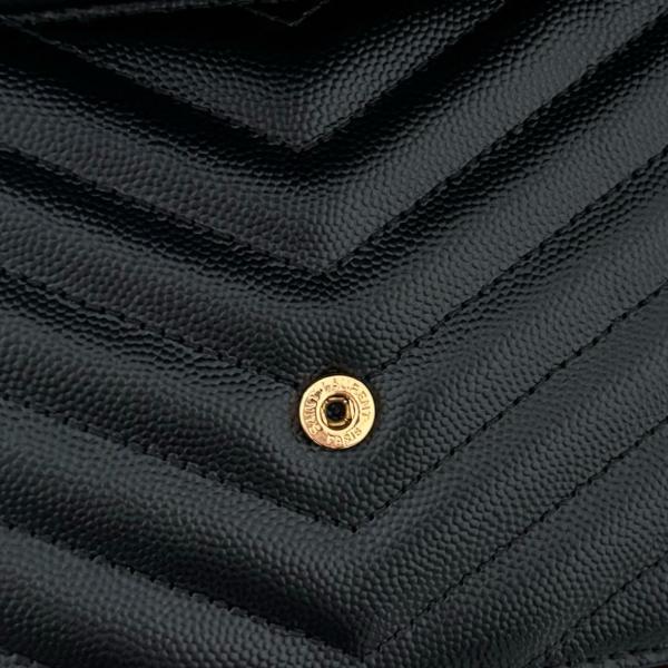 SAINT LAURENT CASSANDRE Sheepskin Handheld Crossbody Bag, Shoulder Bag Small Women's Black 742920-AAA44-1000 size 19*3.5*12.5 cm