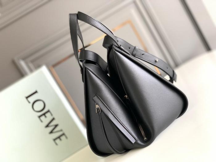 LOEWE Hammock Cow Leather Portable Crossbody Bag, Shoulder Bag Small Women's Black 387-30-S35-1100 size 20*13*30 cm