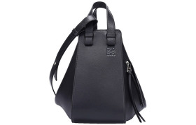 LOEWE Hammock Cow Leather Portable Crossbody Bag, Shoulder Bag Small Women's Black 387-30-S35-1100 size 20*13*30 cm