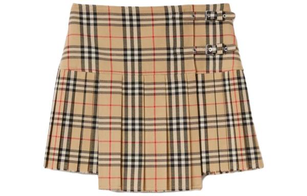 Burberry Vintage Check Kilt Skirt