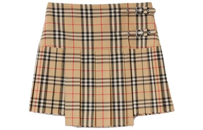 Burberry Vintage Check Kilt Skirt