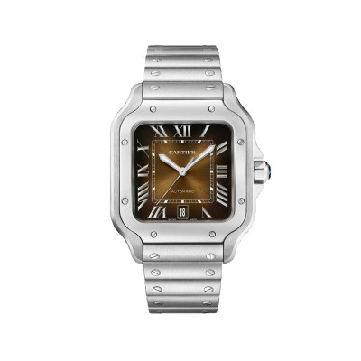 CARTIER Automatic Mechanical Movement Men's Watches Watch 39.8mm Brown Watch Dial Stainless Steel Watchband