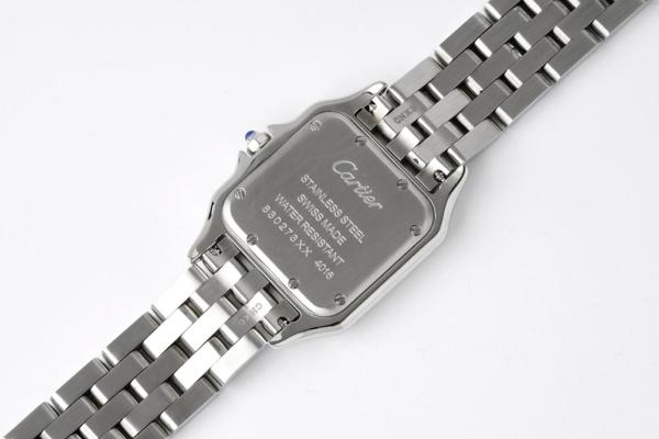 CARTIER Panthère De Cartier Quartz Movement Unisex Watch 36.5*26.7mm White Dial Stainless Steel Case