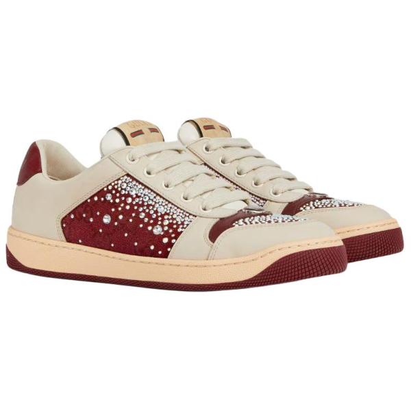 GUCCI Screener Low top Skateboard Shoes 3cm Women's Red