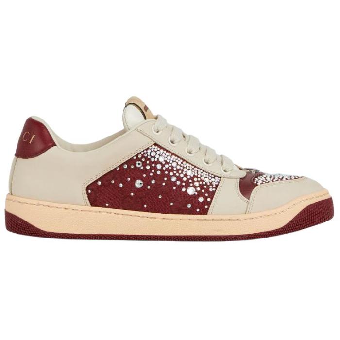 GUCCI Screener Low top Skateboard Shoes 3cm Women's Red