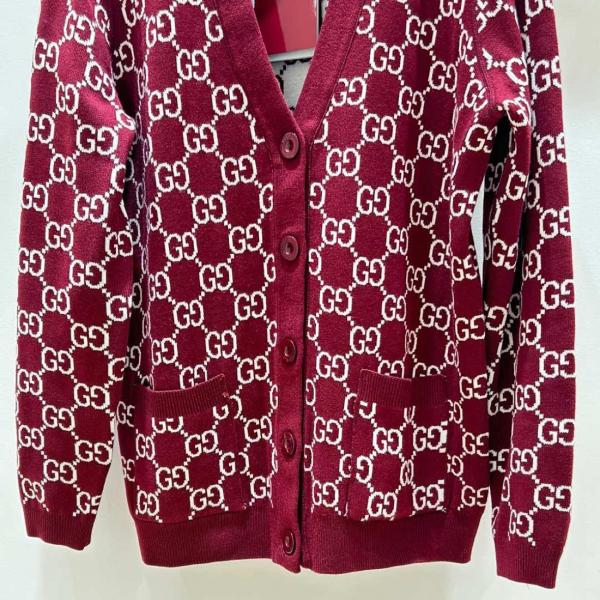 GUCCI Reversible Gg Jacquard Button Up Cardigan