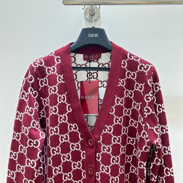 GUCCI Reversible Gg Jacquard Button Up Cardigan