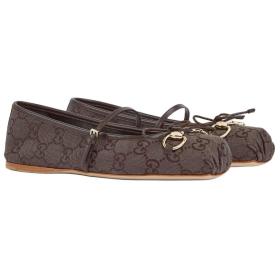 GUCCI Horsebit Flat Mary Jane Shoes Women's Brown