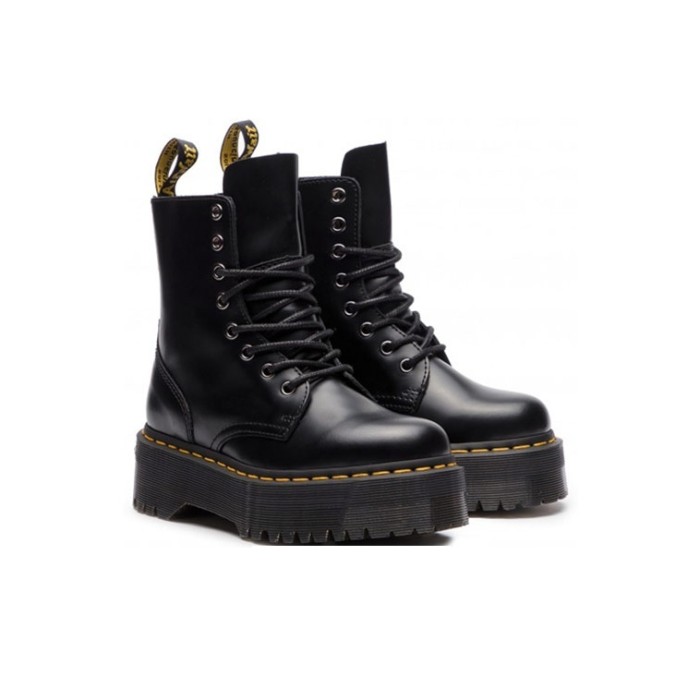 Jadon Dr.Martens Smooth Leather Platform Boot 'Black' Women's