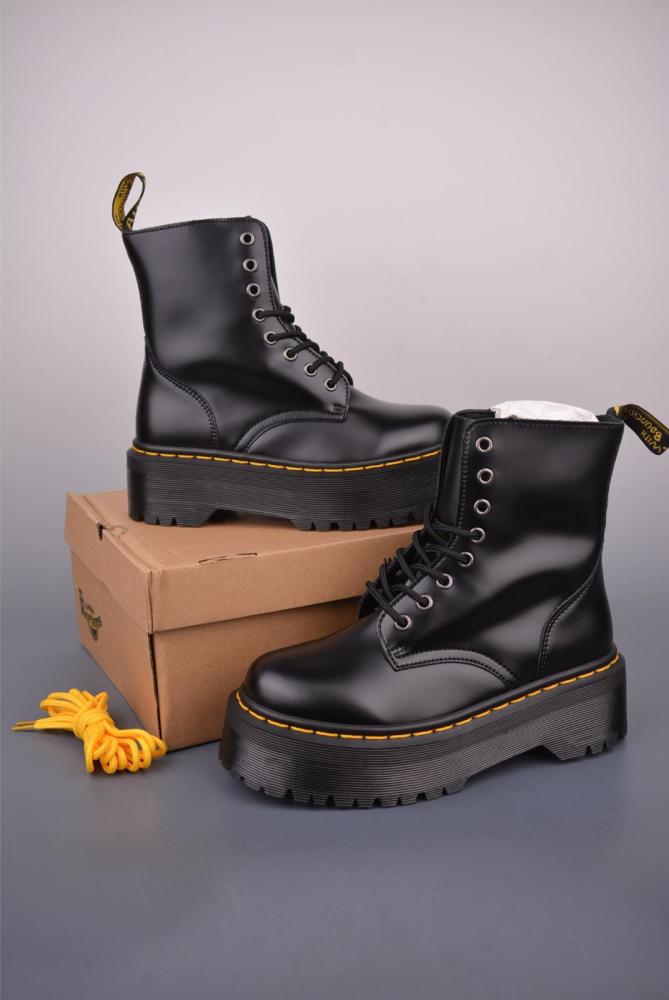 Jadon Dr.Martens Smooth Leather Platform Boot 'Black' Women's