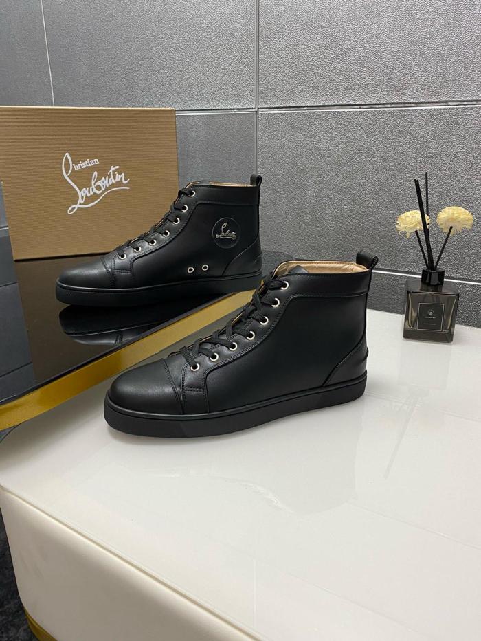 Christian Louboutin Louis Flat High Black Black