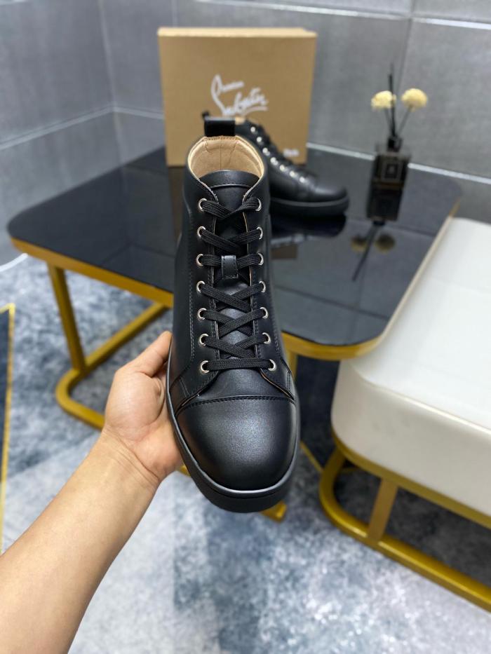 Christian Louboutin Louis Flat High Black Black