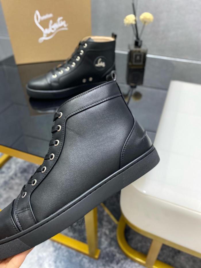 Christian Louboutin Louis Flat High Black Black