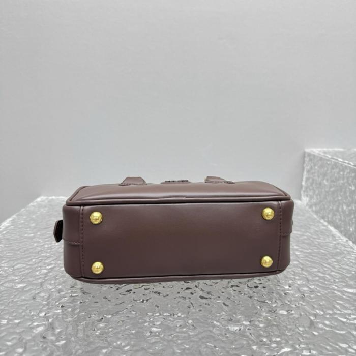 MIU MIU Arcadie Leather Handbag Small Women's Brown 5BB142_2CR3_F0NBL_V_OON size 22*7.5*10.5 cm