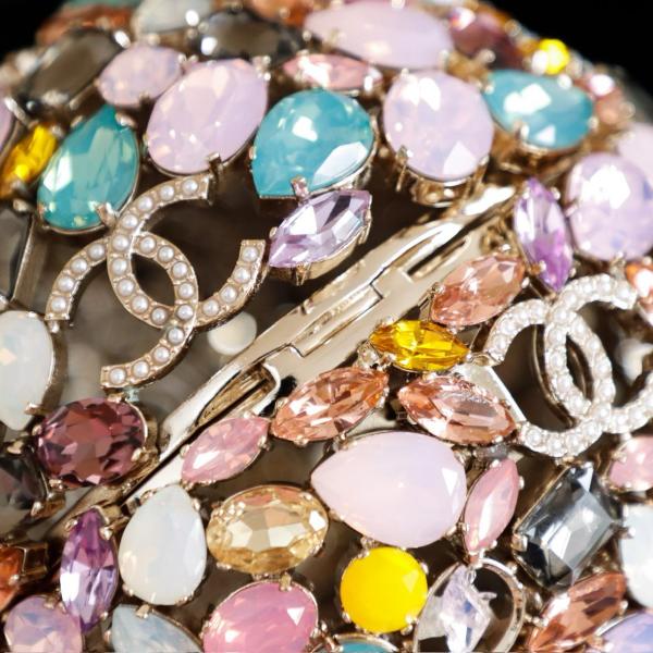 CHANEL Rhinestone Shoulder Bag Clutch Women's Multicolor AS5013-B23088-U5762 size 13*13*13 cm