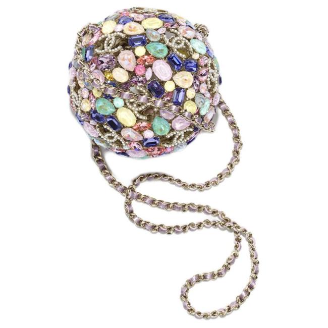 CHANEL Rhinestone Shoulder Bag Clutch Women's Multicolor AS5013-B23088-U5762 size 13*13*13 cm