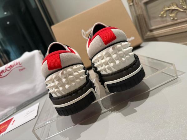 Christian Louboutin CL LUBOTING Astroloubi Strass Eternity Low Top Skateboard Shoes Men's White