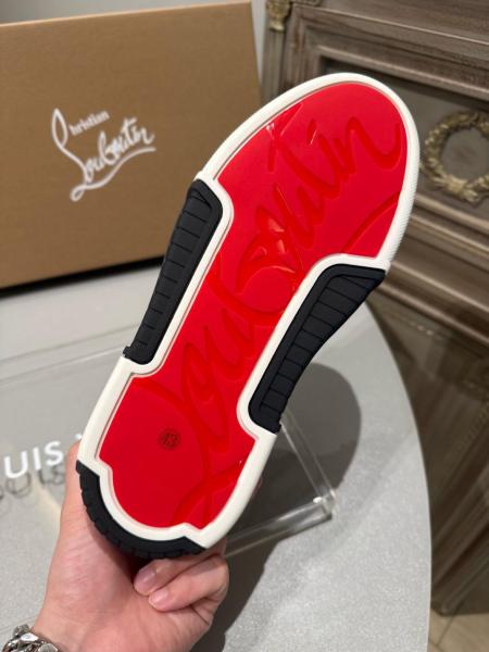 Christian Louboutin CL LUBOTING Astroloubi Strass Eternity Low Top Skateboard Shoes Men's White