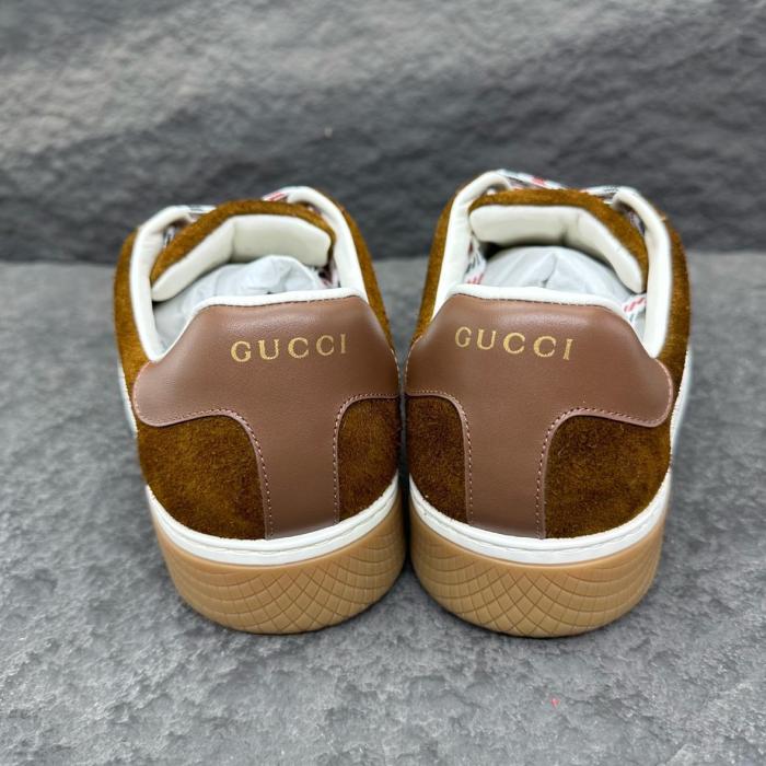 GUCCI ACE Low top Skateboard Shoes Men's Brown