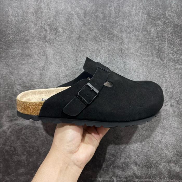 Birkenstock Boston Soft Footbed Suede Black