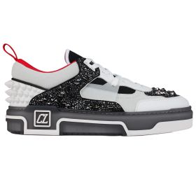 Christian Louboutin CL LUBOTING Astroloubi Strass Eternity Low Top Skateboard Shoes Men's White