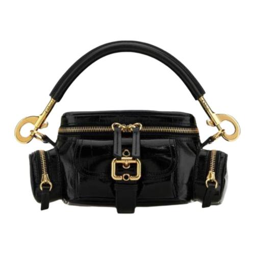 Chloe Calfskin Shoulder Bag, Crossbody Bag, Handbag Small Women's Black CHC24-WS534O24-001 size 25*12*12 cm