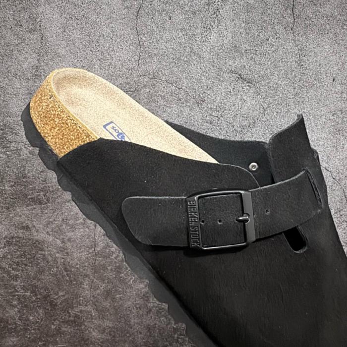 Birkenstock Boston Soft Footbed Suede Black
