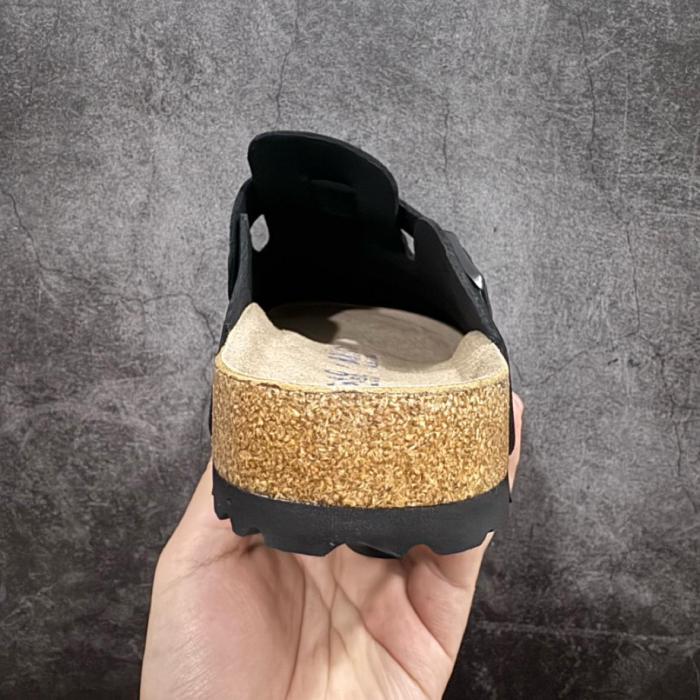 Birkenstock Boston Soft Footbed Suede Black