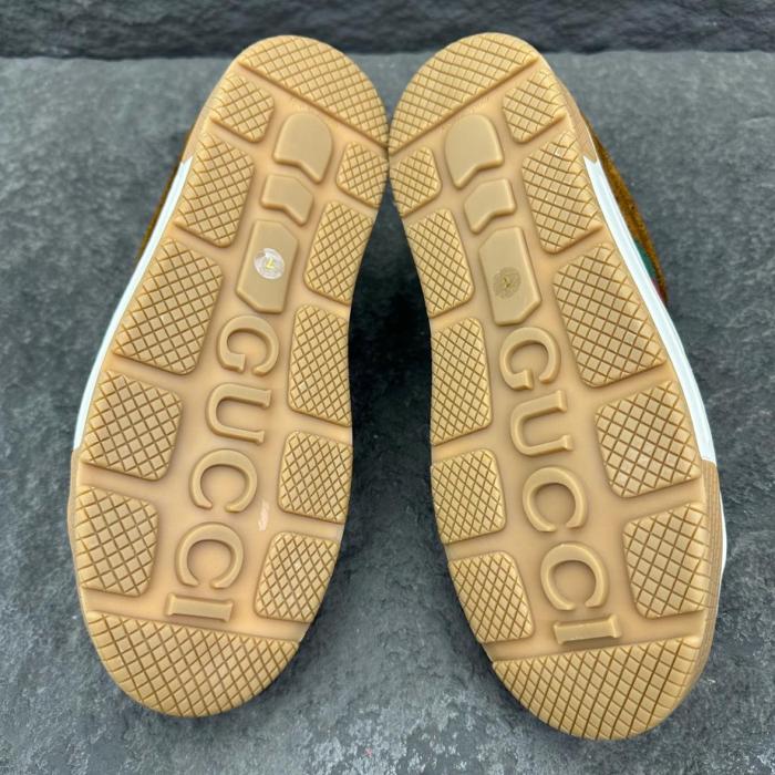 GUCCI ACE Low top Skateboard Shoes Men's Brown