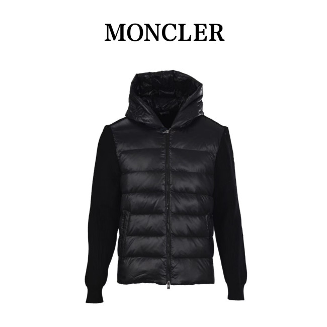 Moncler Panelled Zip Up Hooded Jacket