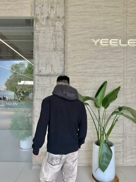 Moncler Panelled Zip Up Hooded Jacket