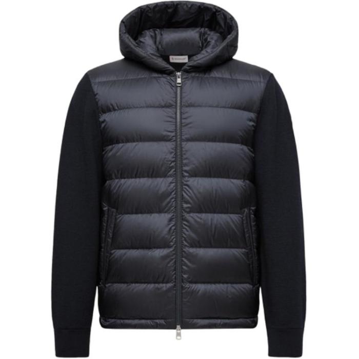 Moncler Panelled Zip Up Hooded Jacket