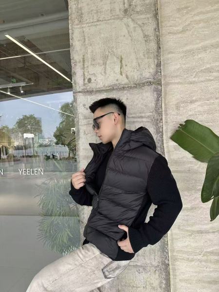 Moncler Panelled Zip Up Hooded Jacket