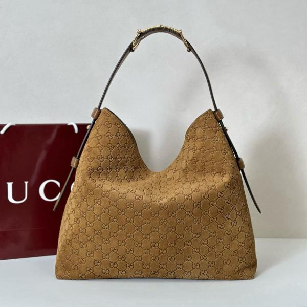 GUCCI GG Suede Tote Bag, Shopping Bag, Shoulder Bag Large Women's Brown 850546-AAFOJ-2118 size 40*12*36cm