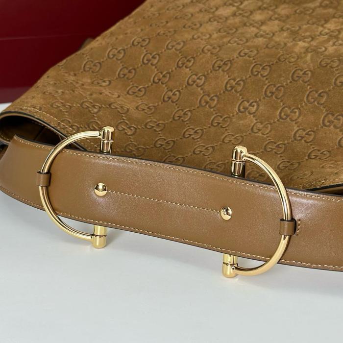 GUCCI GG Suede Tote Bag, Shopping Bag, Shoulder Bag Large Women's Brown 850546-AAFOJ-2118 size 40*12*36cm