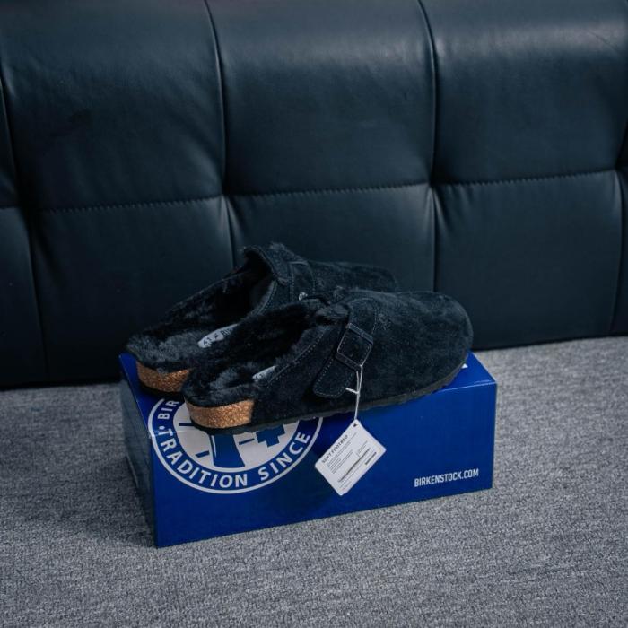 Birkenstock Boston Shearling Suede Black