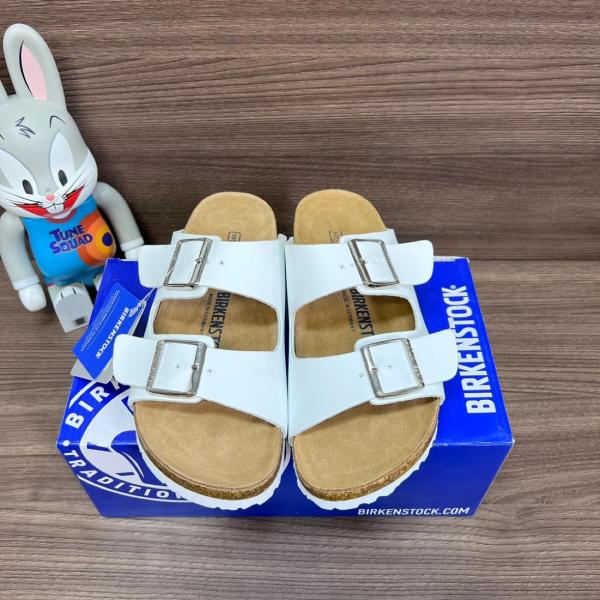 Birkenstock Arizona Birko-Flor Triple White (Women's)