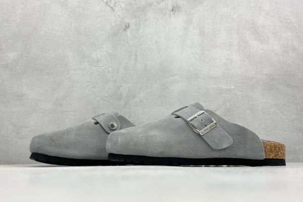 Birkenstock Boston Soft Footbed Suede Dark Grey