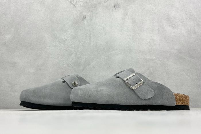 Birkenstock Boston Soft Footbed Suede Dark Grey
