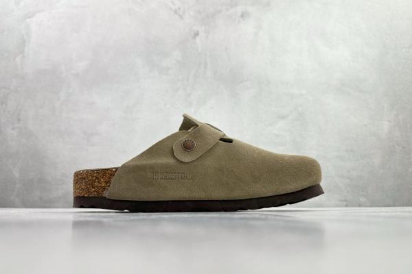 Birkenstock Boston Soft Footbed Suede Taupe