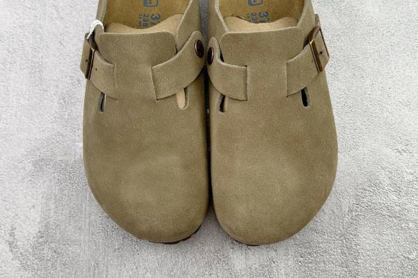 Birkenstock Boston Soft Footbed Suede Taupe